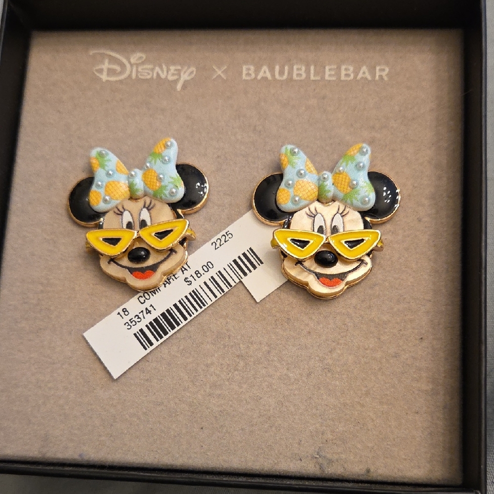 BaubleBar Disney Minnie Mouse Earrings - Yellow, Black, Blue